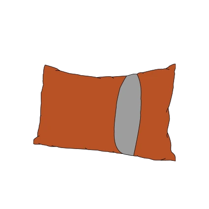 Polštář oranžový/šedý